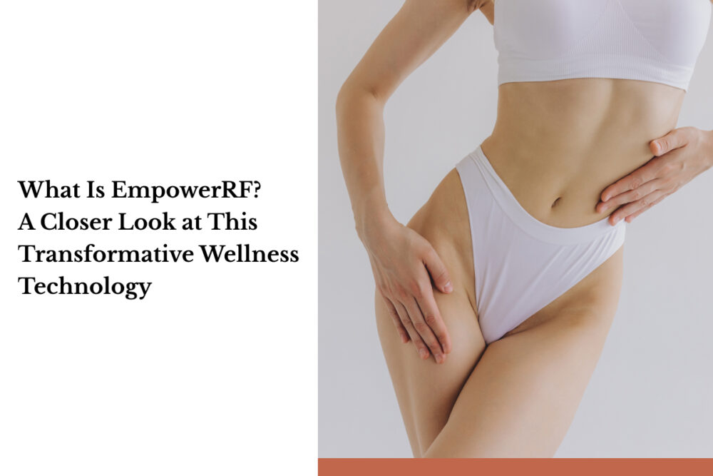 Close-up of a woman’s midsection in white undergarments, representing body contouring and wellness treatments at Form Medical Aesthetics.